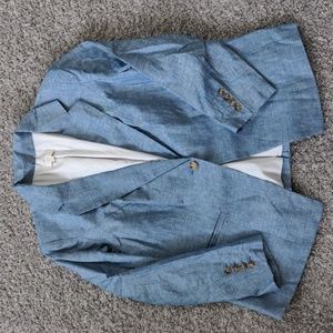 Blue Linen Blazer